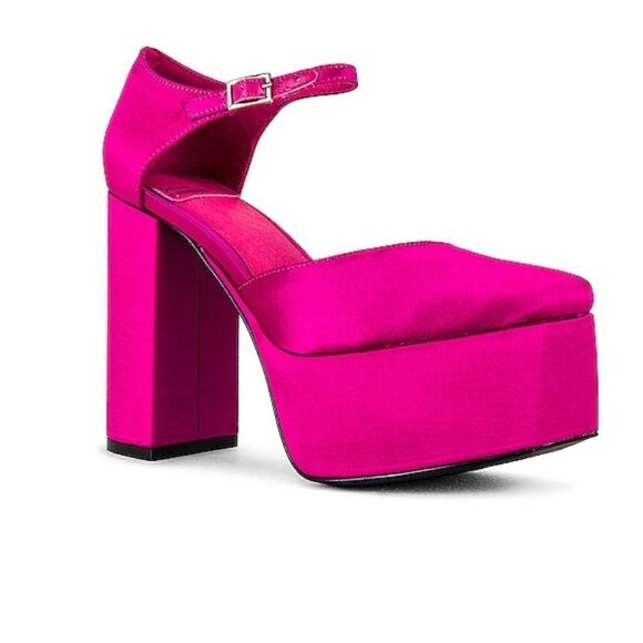 Over And Out Pump in Fuchsia Satin Jeffrey Campbell - Picture 1 of 1